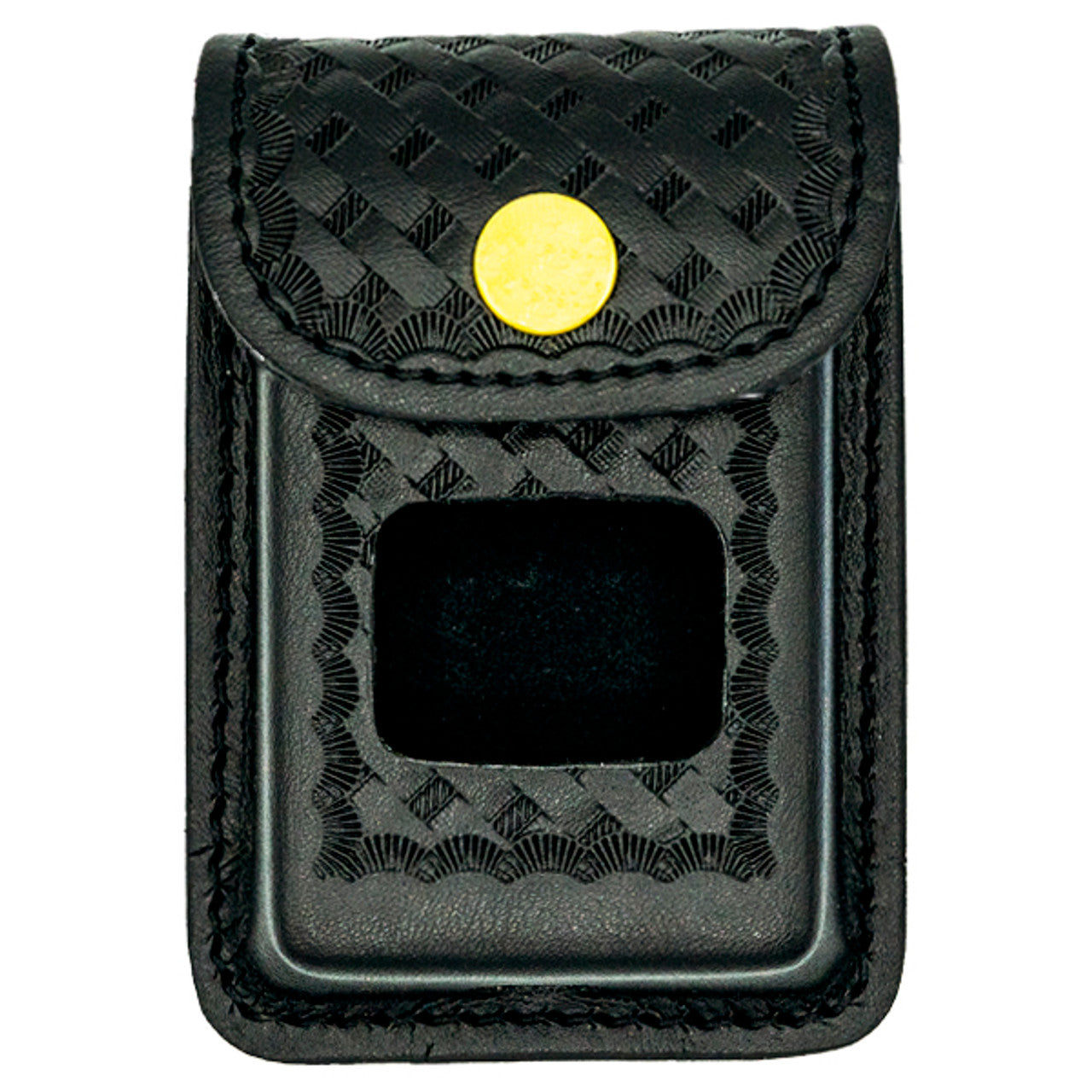 AirTek Personal Body Alarm Case, Basket Weaved, Brass Snaps