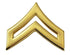 Hero's Pride CPL Chevrons, Tall/Pointy, 2 Posts & Clutch Backs, Pairs, Pointy-3/4" Wide