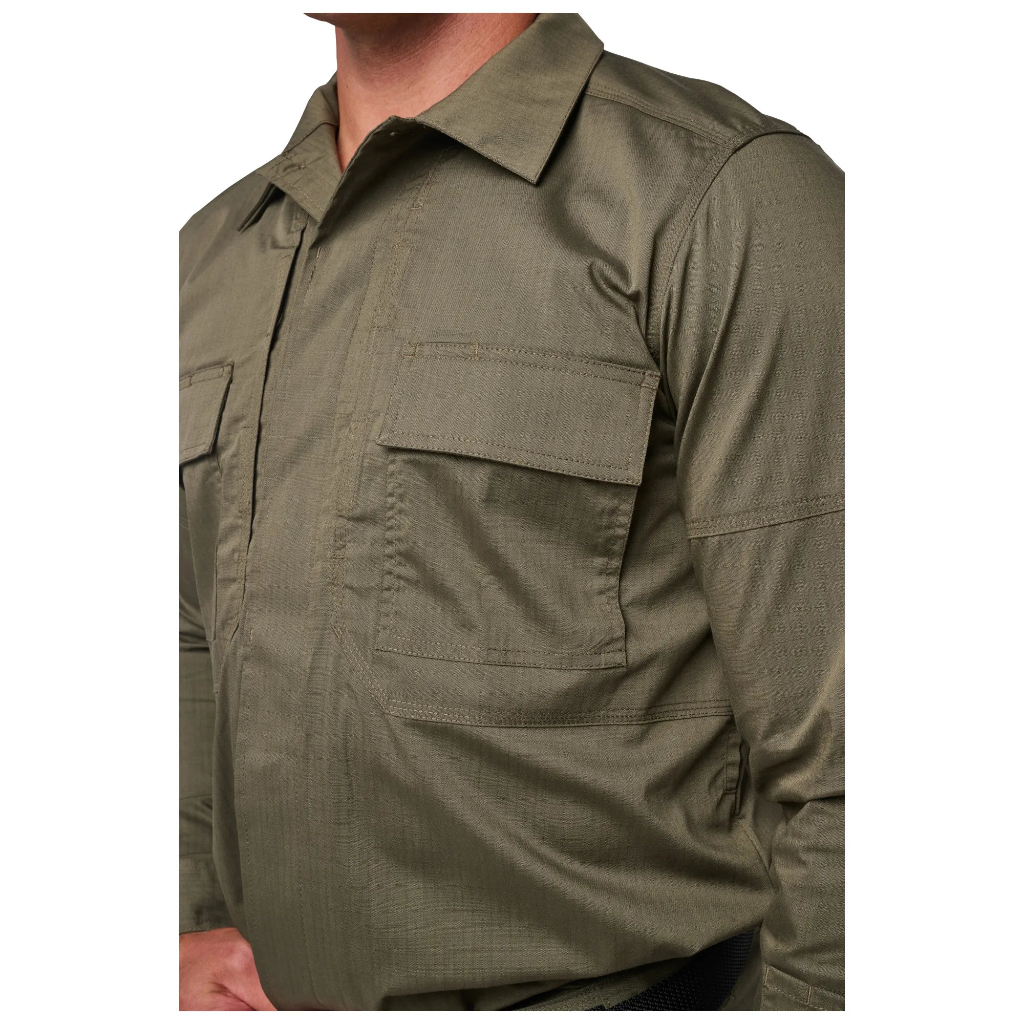 5.11 Tactical TDU Shirt Ripstop Long Sleeve - Large - Black 5.11 Tactical TDU Shirt Ripstop Long Sleeve - Large - Black