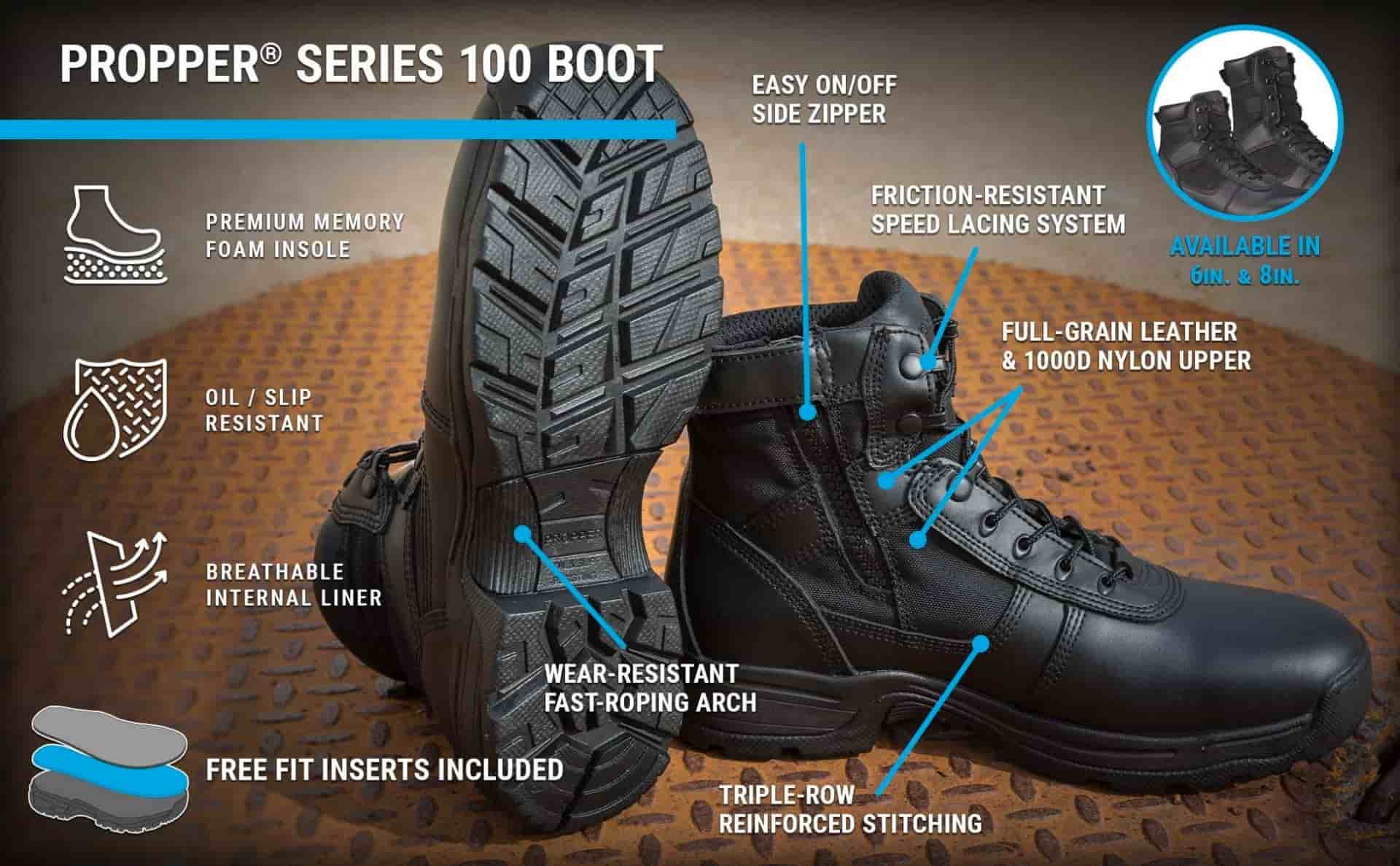 Propper Series 100® 6" Side Zip Boot
