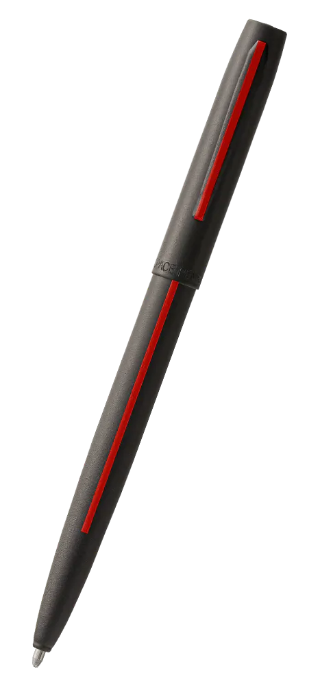 FISHER SPACE PEN - MATTE BLACK CAP-O-MATIC SPACE PEN, FIREFIGHTER- CLOSEOUT SALE