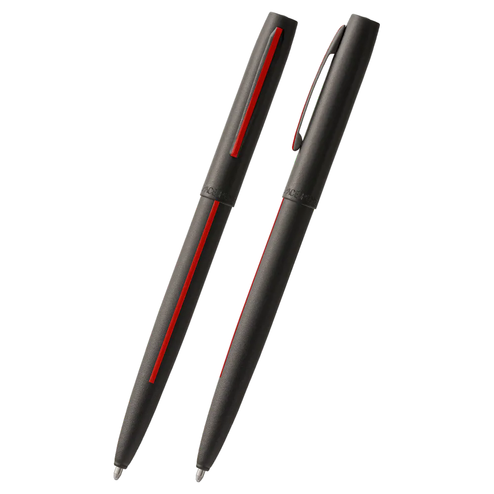 FISHER SPACE PEN - MATTE BLACK CAP-O-MATIC SPACE PEN, FIREFIGHTER- CLOSEOUT SALE
