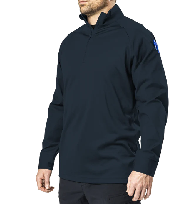 Elbeco UFX™ Bold Long Sleeve Zip Mock Neck Patrol Shirt — UFX™ Tactical Uniforms