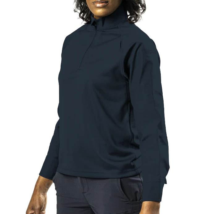Elbeco UFX™ Bold Long Sleeve Zip Mock Neck Patrol Shirt — UFX™ Tactical Uniforms