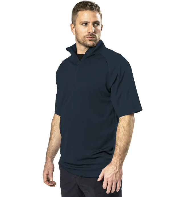 Elbeco UFX™ Bold Short Sleeve Zip Mock Neck Patrol Shirt — UFX™ Tactical Uniforms