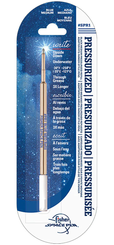 FISHER SPACE PEN - BLUE INK, MEDIUM POINT SPACE PEN PRESSURIZED CARTRIDGE