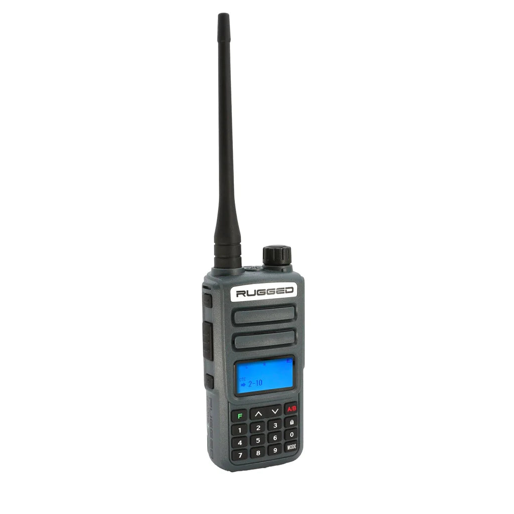 Rugged Radios - GMR2 PLUS GMRS and FRS Two Way Handheld Radio - Grey