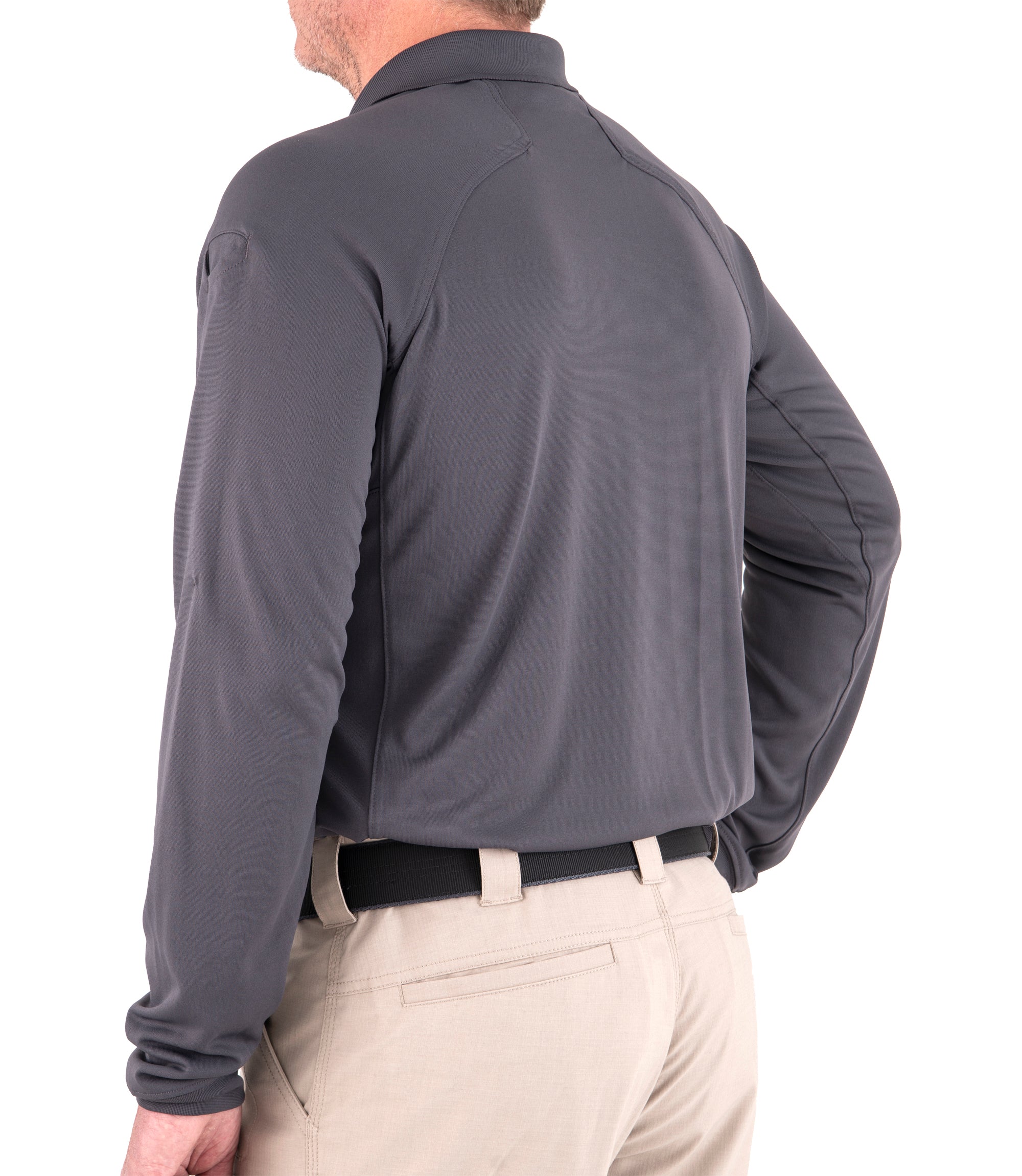 First Tactical Men's Performance Long Sleeve Polo / Asphalt