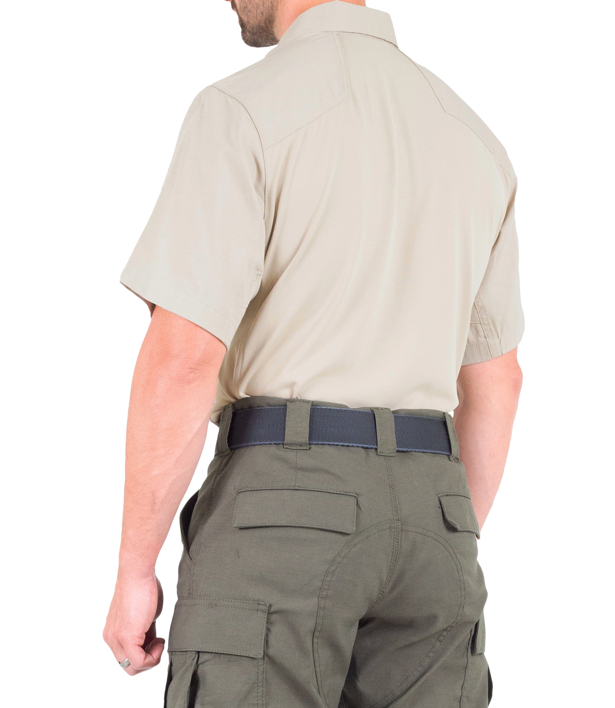 First Tactical - Men's V2 Pro Performance Short Sleeve Shirt - Silver Tan
