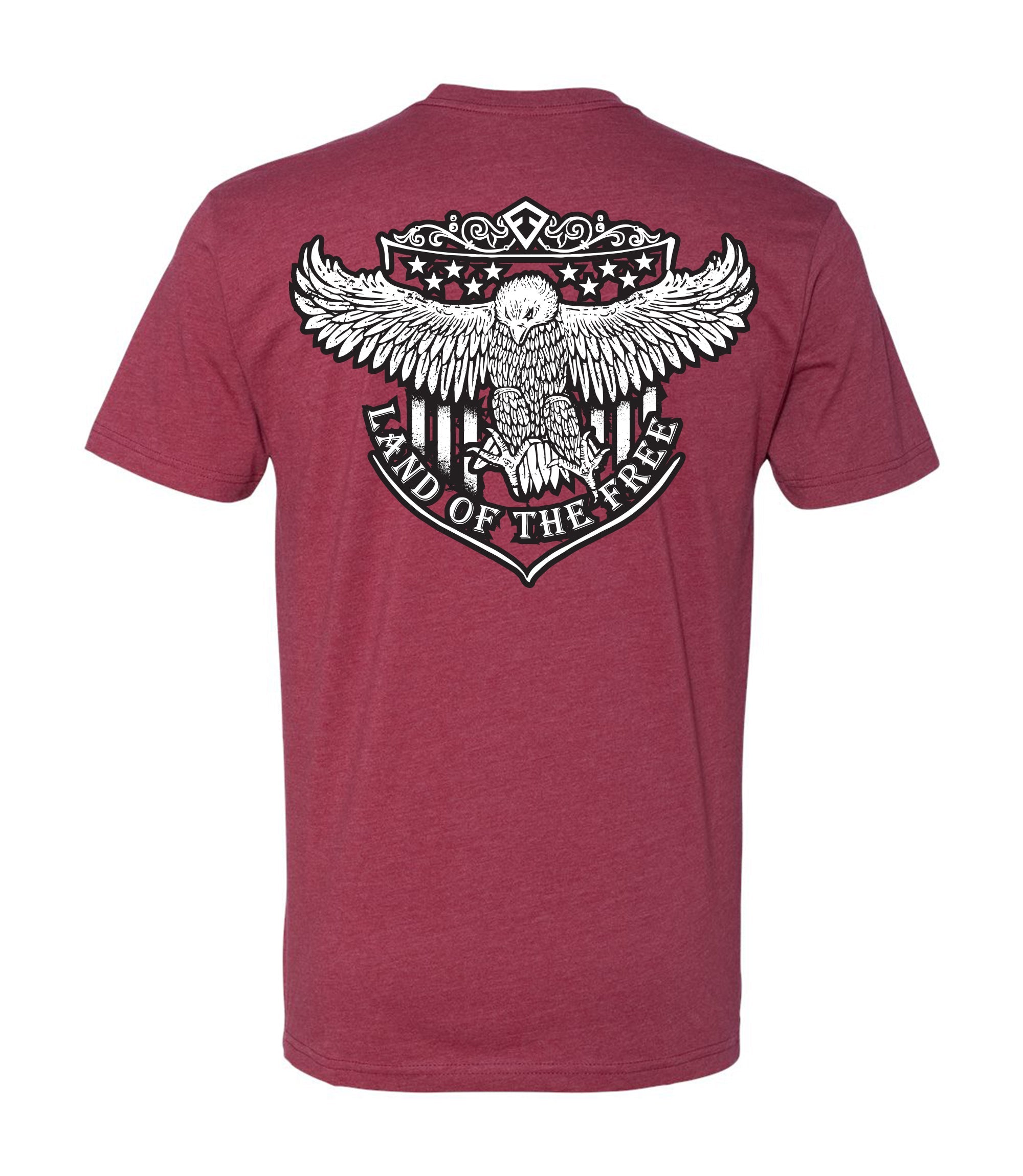 Back of LOTF Eagle T-Shirt in Cardinal