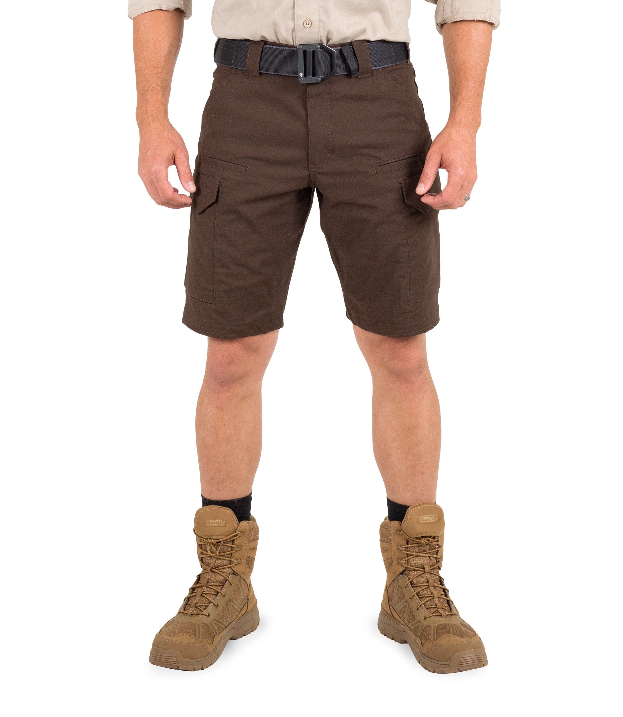 Front of Men's V2 Tactical Short in Kodiak Brown