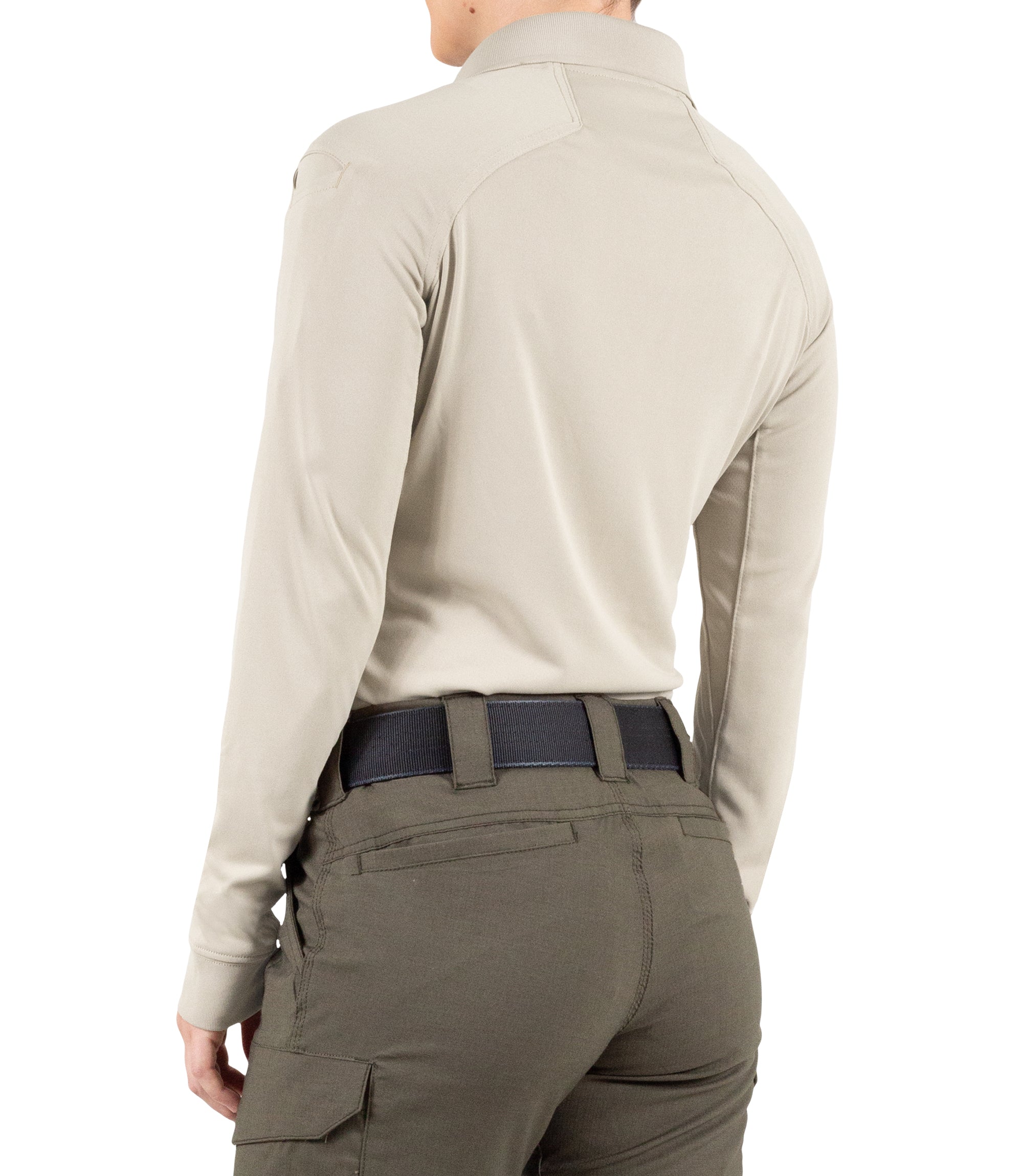 First Tactical Women's Performance Long Sleeve Polo - Tan
