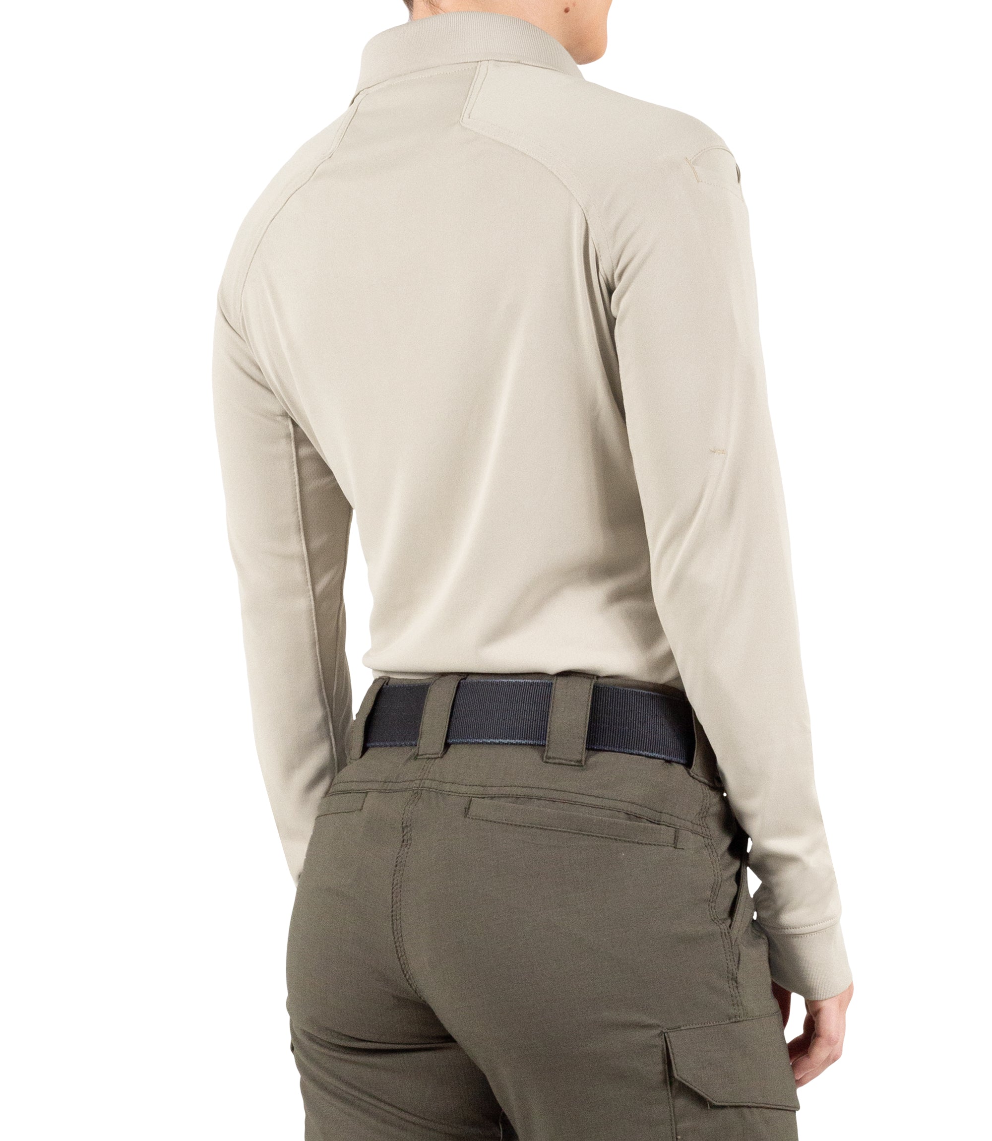 First Tactical Women's Performance Long Sleeve Polo - Tan