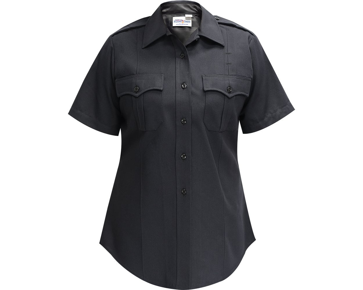 Flying Cross DELUXE TACTICAL POLY/RAYON/LYCRA WOMENS SS SHIRT LAPD NAVY