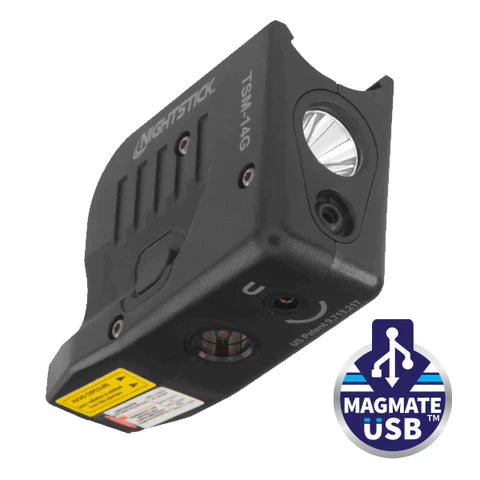 Nightstick - Sub-Compact Handgun Light w/Green Laser - Li-Ion - Fits Glock® G43X MOS / G48 MOS