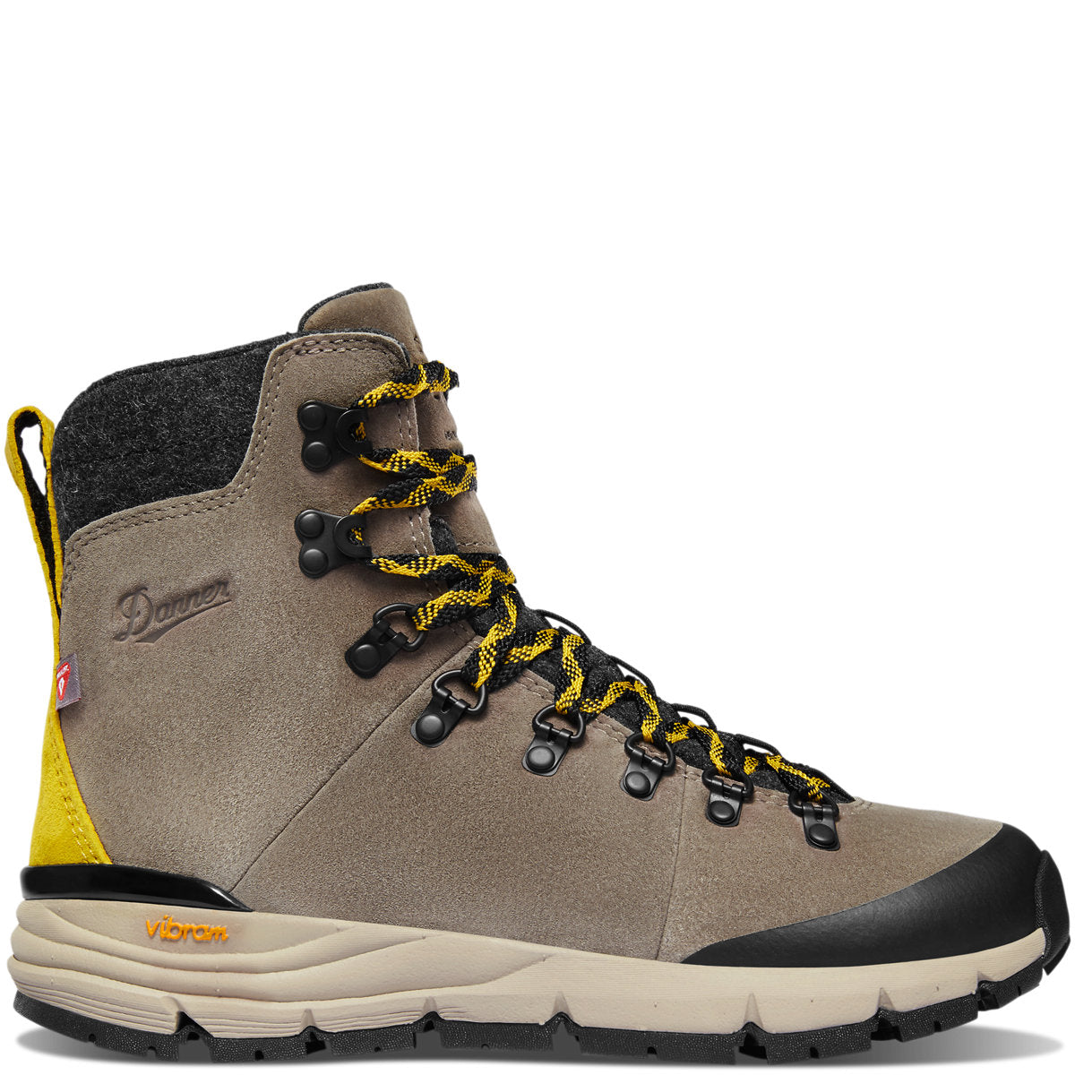Danner Women's Arctic 600 Side-Zip Boot - Driftwood/Yellow Insulated 200G
