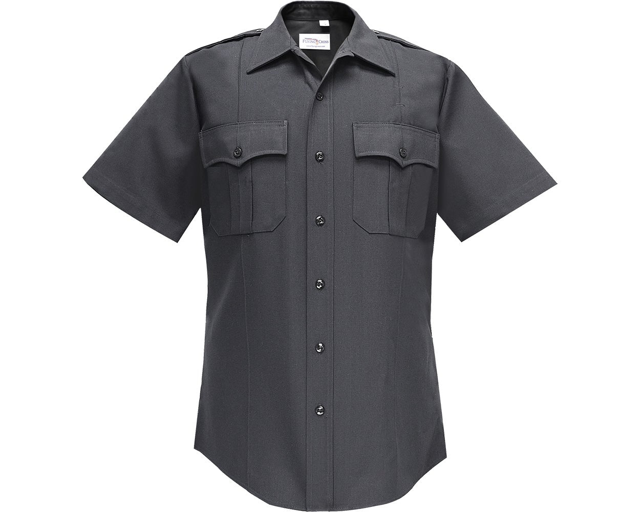Flying Cross COMMAND POLYESTER MEN'S SHORT SLEEVE SHIRT W/ZIPPER