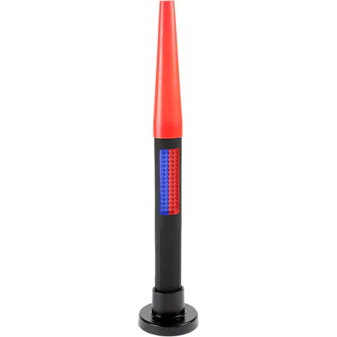 Nightstick - Polymer Safety Light - Alternating Red-Blue Flood & White Spotlight - 4 AA - Black