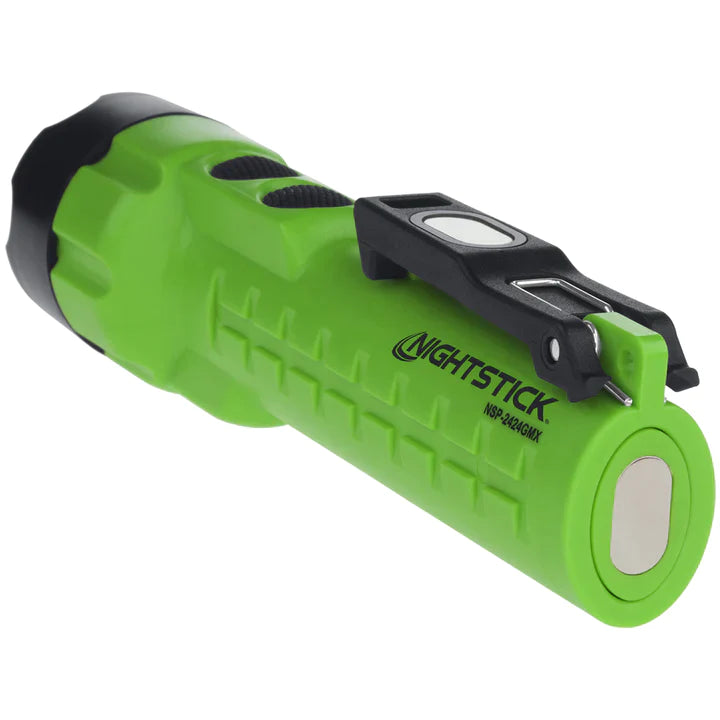 Nightstick - Dual-Light Flashlight w/Dual Magnets - 3 AA (not included) - Green