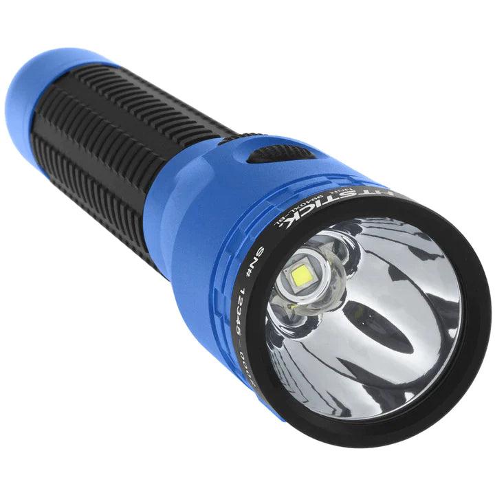 Nightstick - Metal Duty/Personal-Size Dual-Light Flashlight w/Magnet - Li-Ion - Blue