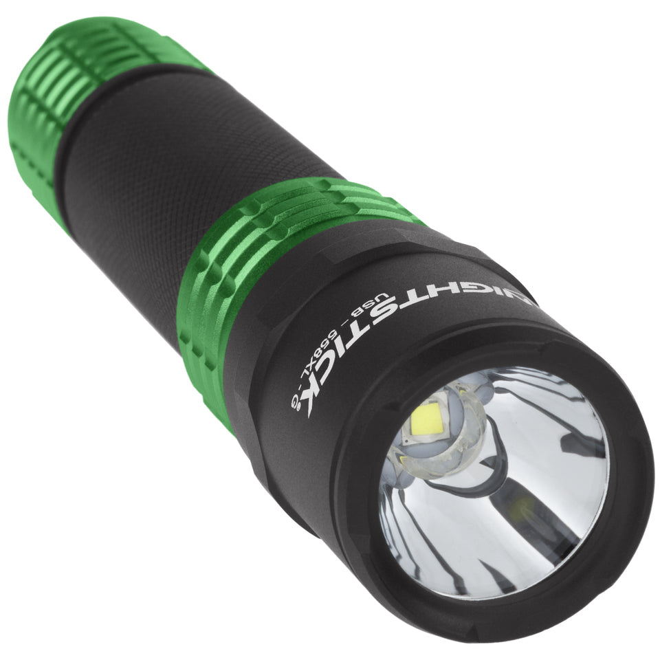 Nightstick - USB DUAL-LIGHT TACTICAL FLASHLIGHT - GREEN