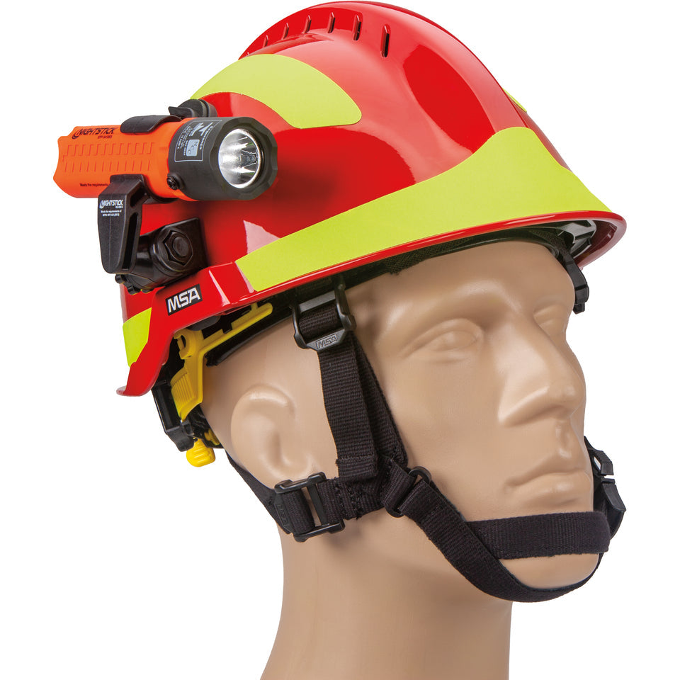 Nightstick - Intrinsically Safe Flashlight Kit w/Helmet Mounts - 3 AA (not included) - Red