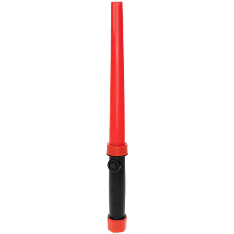 Nightstick - Traffic Wand w/Black Handle - 3 AAA - Red Lens