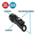 Nightstick - Dual-Light Flashlight w/Dual Magnets - 3 AA (not included) - Black