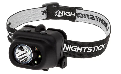 Nightstick - Multi Function Headlamp w/White Spot - White/Red/Green Flood - 3 AAA - Black