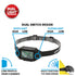 Nightstick - Dual Light Low Profile Headlamp - 3 AAA - Black