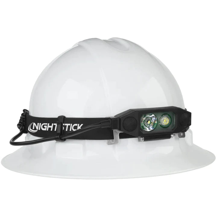Nightstick - Dual-Light Low Profile Headlamp w/Rear Safety Light - 3 AA - Black