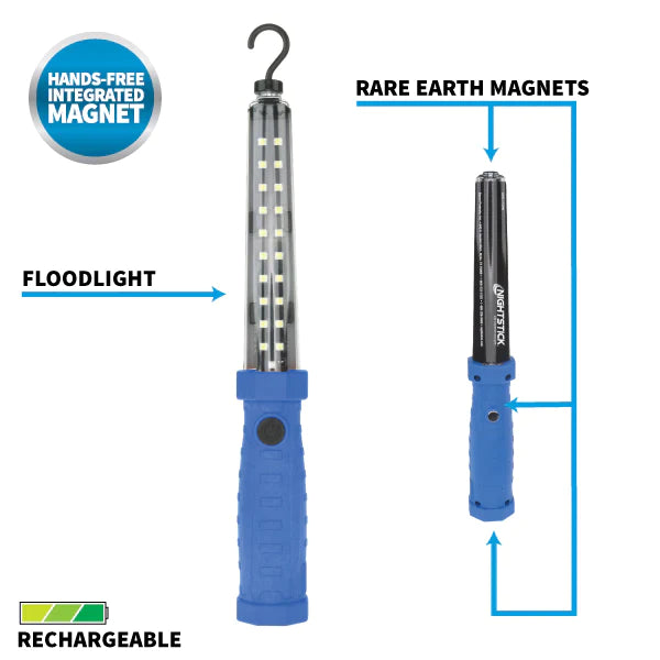 Nightstick - Multi-Purpose Work Light w/Magnet Hook - Li-Ion - Blue
