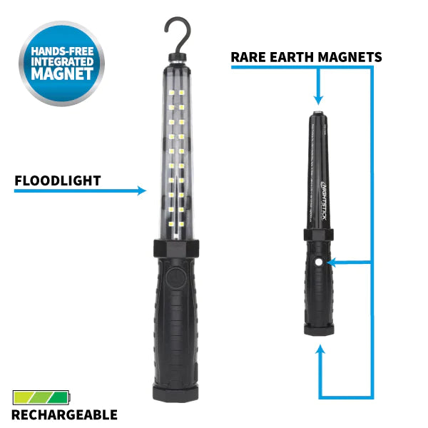 Nightstick - Multi-Purpose Work Light w/Magnet Hook - Li-Ion - Black