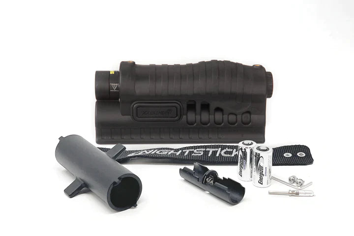 Nightstick - Polymer Shotgun Forend Light w/Green Laser - 12ga Remington® 870/TAC-14 - 2 CR123 - Black