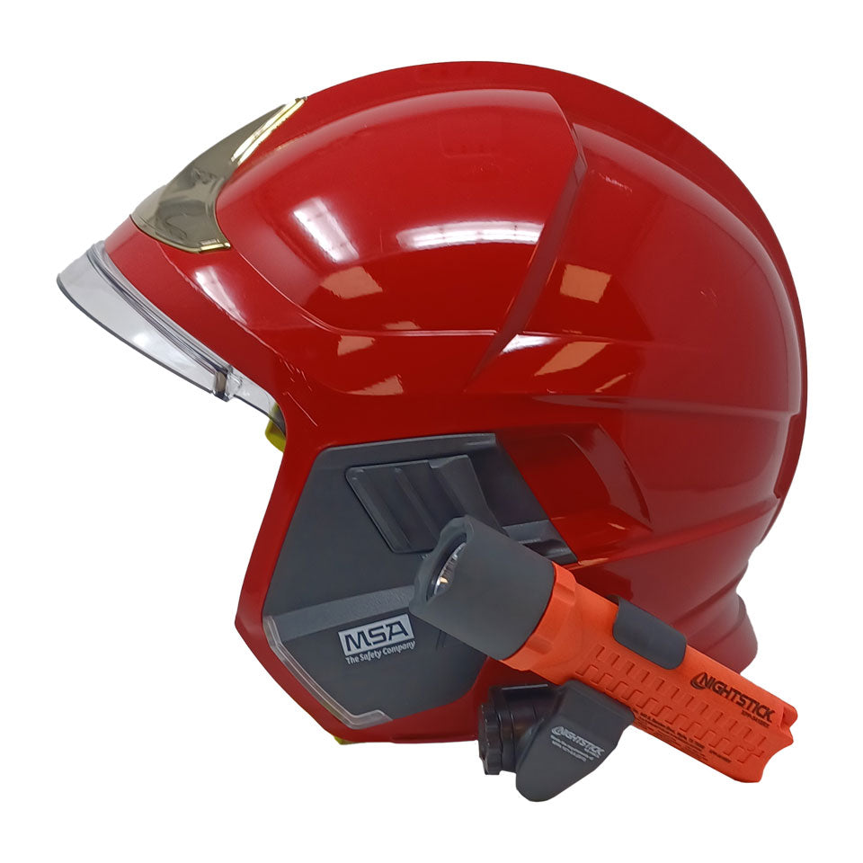 Nightstick - Intrinsically Safe Flashlight Kit w/Helmet Mounts - 3 AA (not included) - Red
