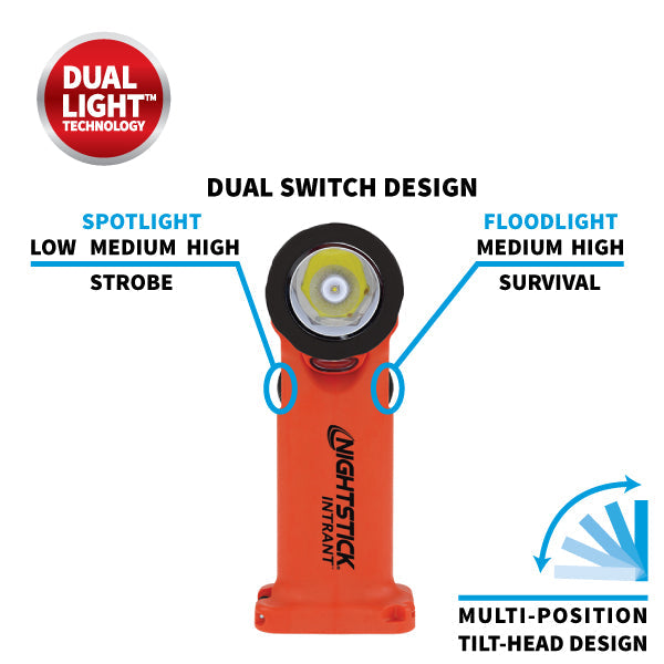 Nightstick - INTRANT® IS DUAL-LIGHT™ ANGLE LIGHT - 3 AA