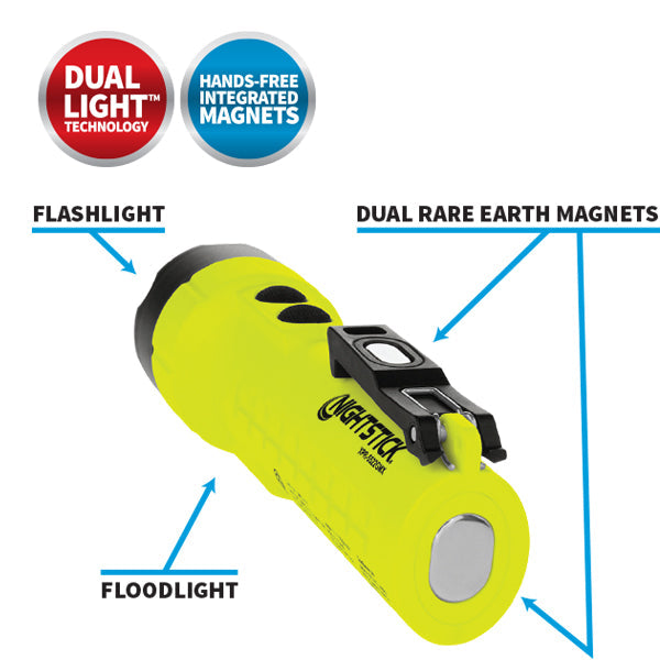 Nightstick - Intrinsically Safe Dual-Light Flashlight w/Magnets