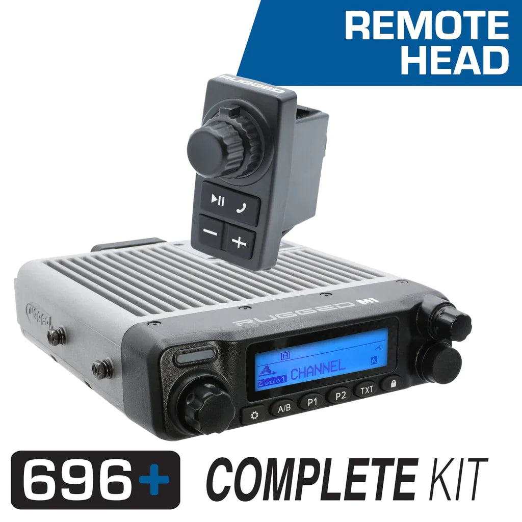 Rugged Radios 696 PLUS REMOTE HEAD COMPLETE COMMUNICATION KIT - WITHOUT HELMET KITS OR HEADSETS