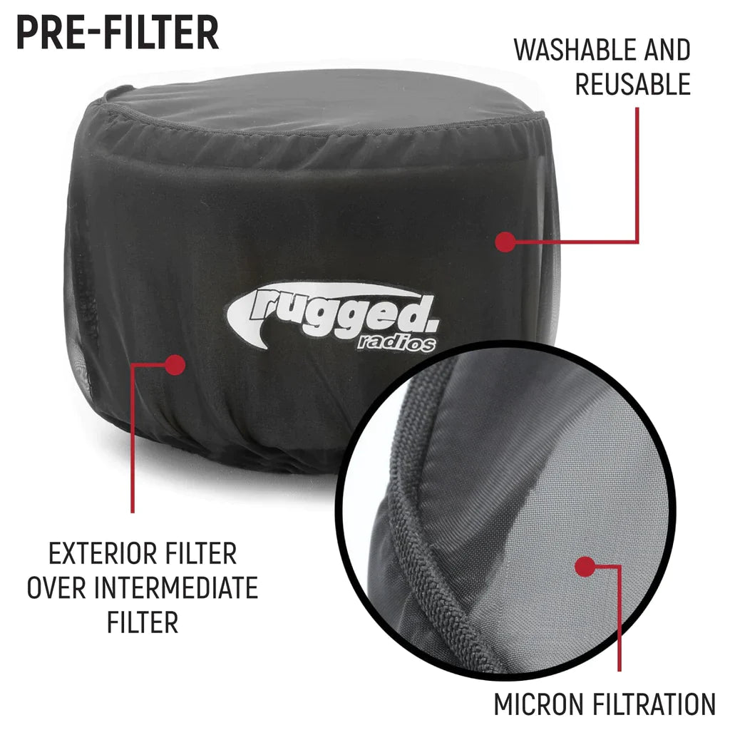 Rugged Radios HIGH PERFORMANCE FILTER KIT FOR MAC AIR HELMET PUMPER - 1 KIT