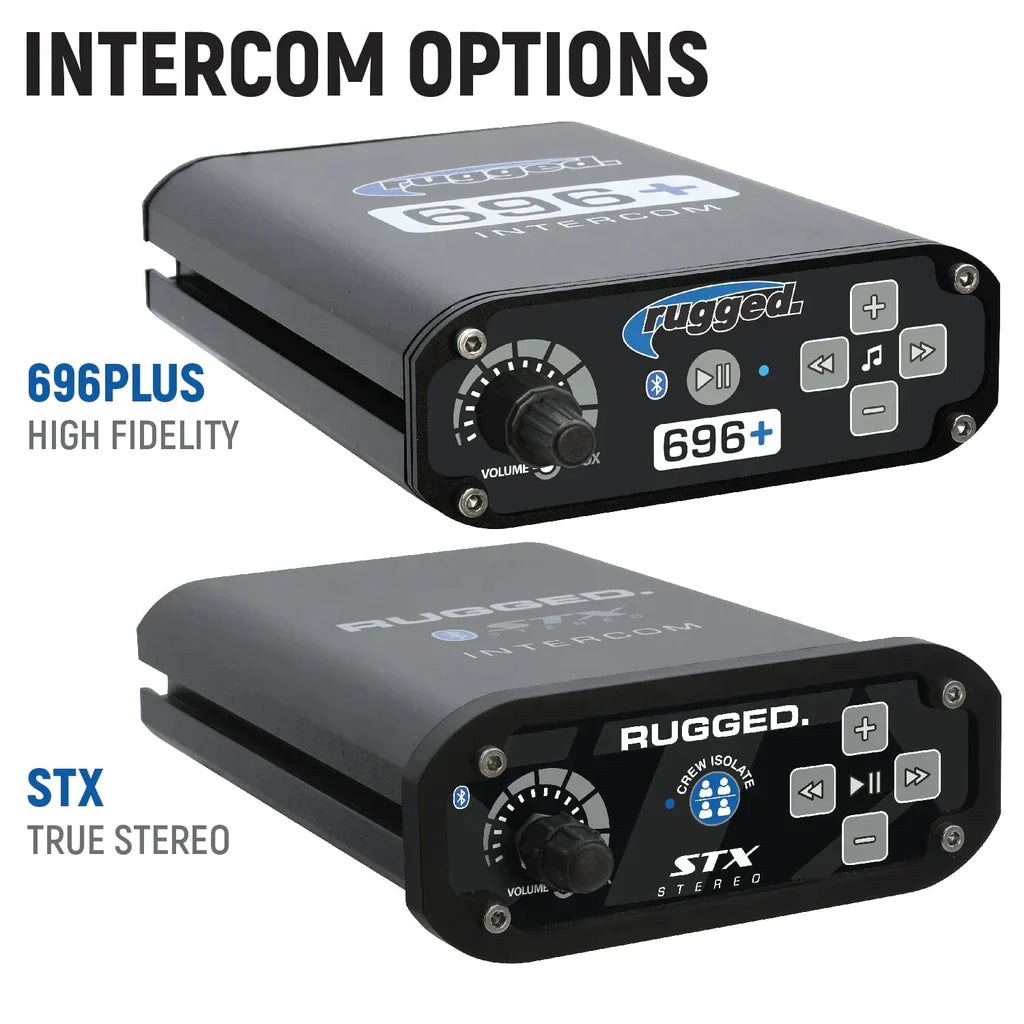Rugged Radios Honda Talon Complete Communication Kit with Intercom and 2-Way Radio - STX Stereo Intercom, G1 GMRS Radio